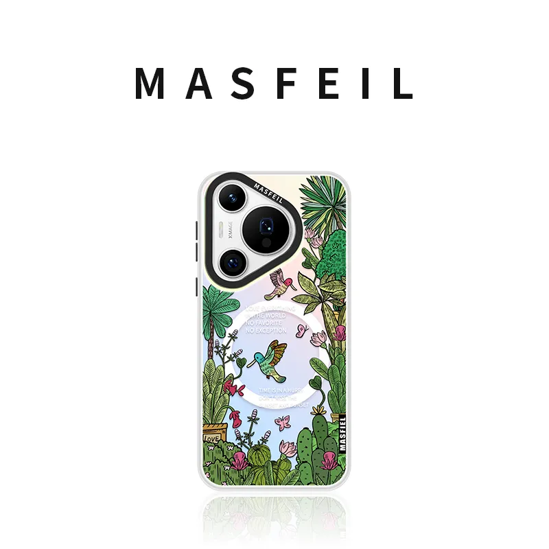 Marsfield Acrylic Material Laser Magnetic Vintage Jungle Phone Cases Compatibility Huawei P70/60/50/40PRO-1