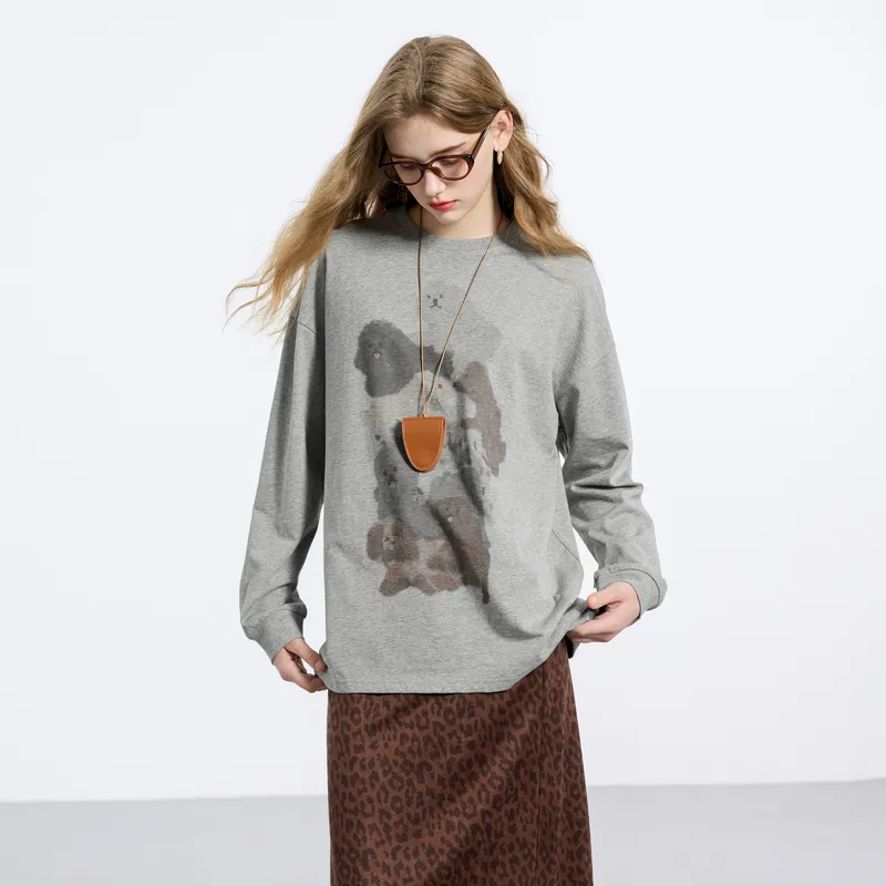 3COLOUR T Shirt Women's Stone Gray-3