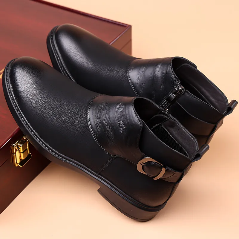 EGCHI Ankle Boots Men Black-2