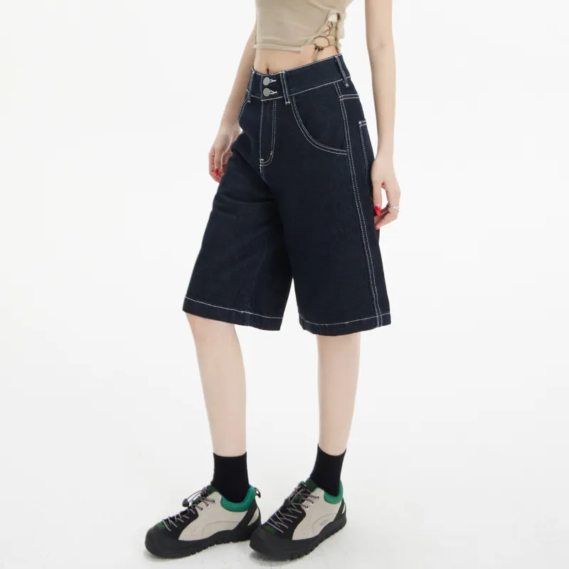 ZAVK Denim Shorts Women's Black-4