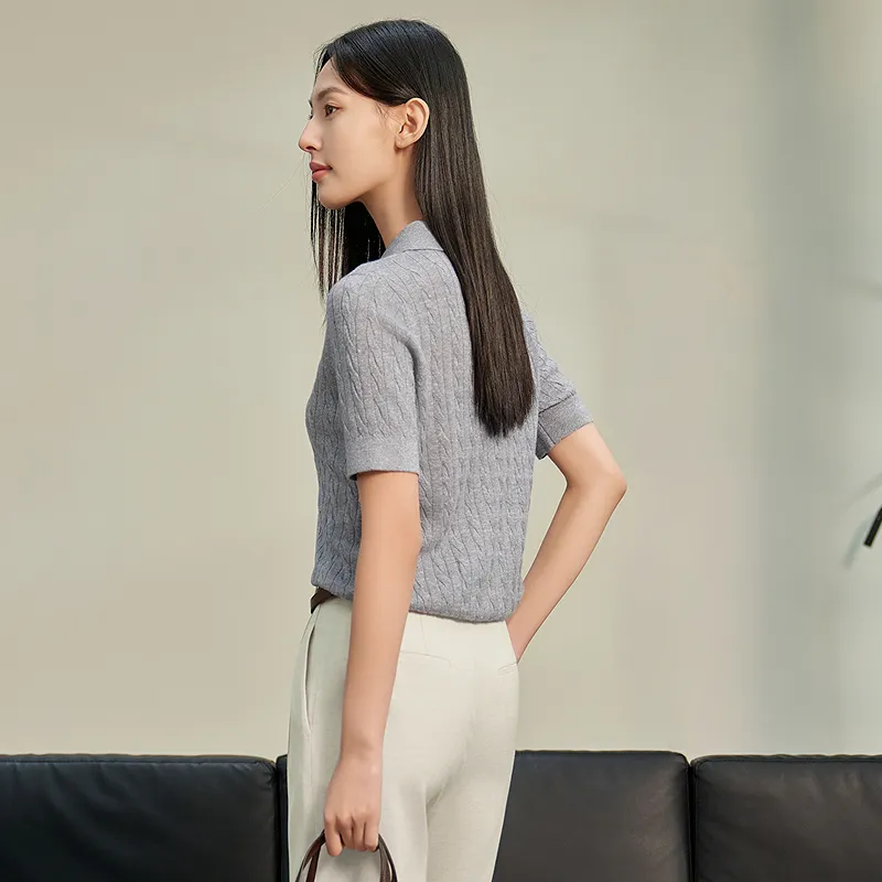 JZ. ANNAKRO T Shirt Women's Light Gray-3
