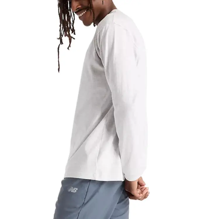 New Balance Athletics Cotton Long Sleeve T Shirt Men's Gray-2