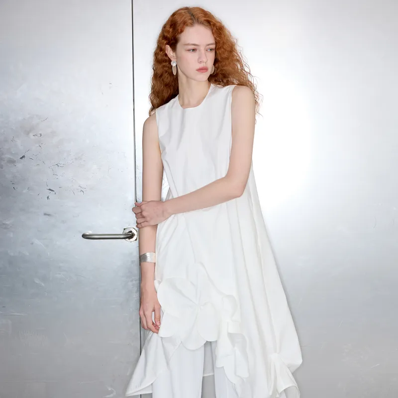 3COLOUR Sleeveless Dress Women's Cloud White-6