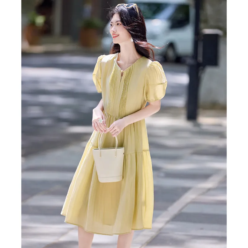 Still Quiet Short Sleeved Dress Women's-4