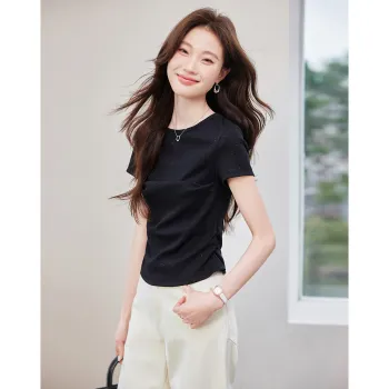 Love Elaine Set in Sleeve T Shirt Women's Cinched Waist