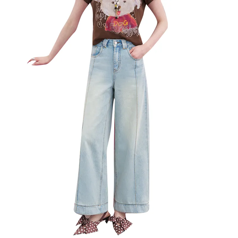 ELF SACK Jeans Women's Washed Light Blue-1