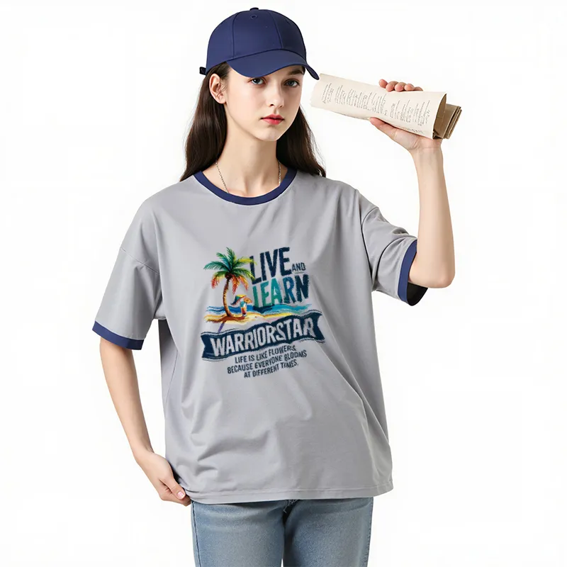 FAIRWHALE Drop Shoulder Sleeve T Shirt Women's-27