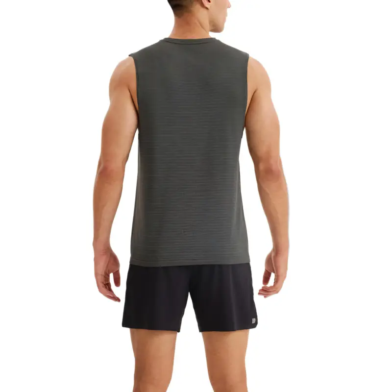 DECATHLON 500 Series Tank Tops Men's Dark Gray Green-1