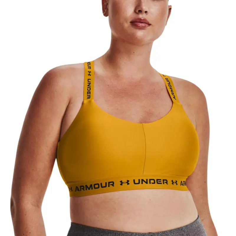 Under Armour CrossbackHeatGear Sports Underwear Women's Orange Yellow-8