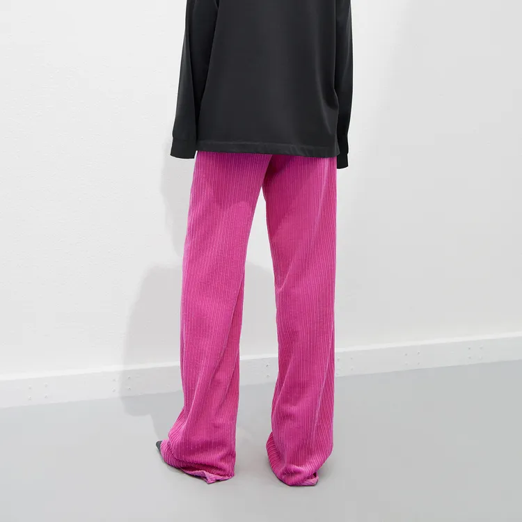 MO&CO Casual Pants Women's Neon Pink-3