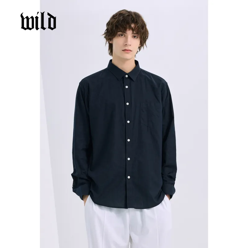 WILD LEADER Shirts Men Starling Blue[CW51585A27]-2