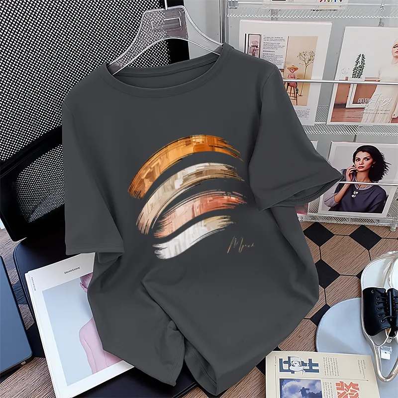 FAIRWHALE Drop Shoulder Sleeve T Shirt Women's-14