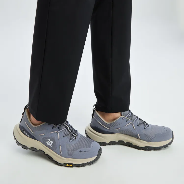 KOLON SPORT Rockridge Outdoor Shoes Men Low Top Smoke Gray AS, Charcoal Gray CI, Forest Green FO-6