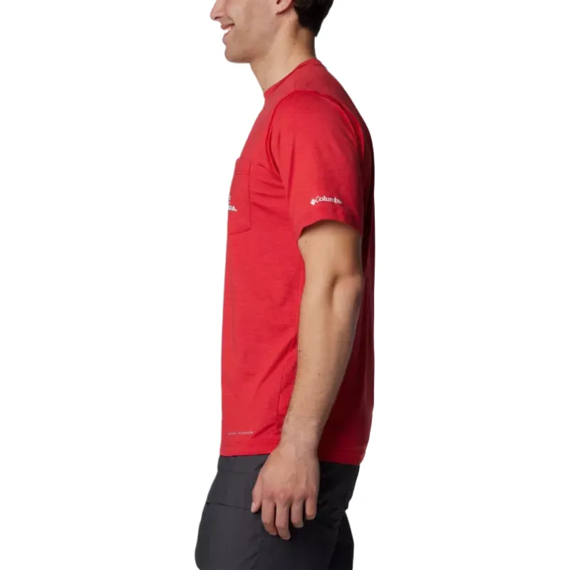 Columbia Collegiate Tech Trail Shirt Men's Red-2