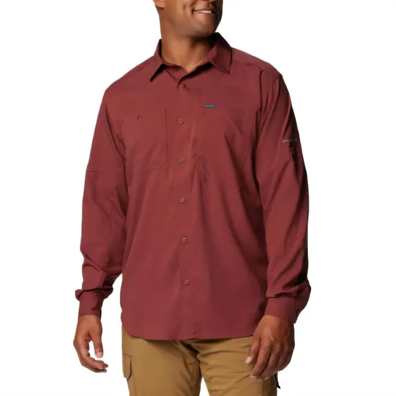 Columbia Silver Ridge Utility Lite Omni-Shade Omni-Wick Shirt Men's Red-2
