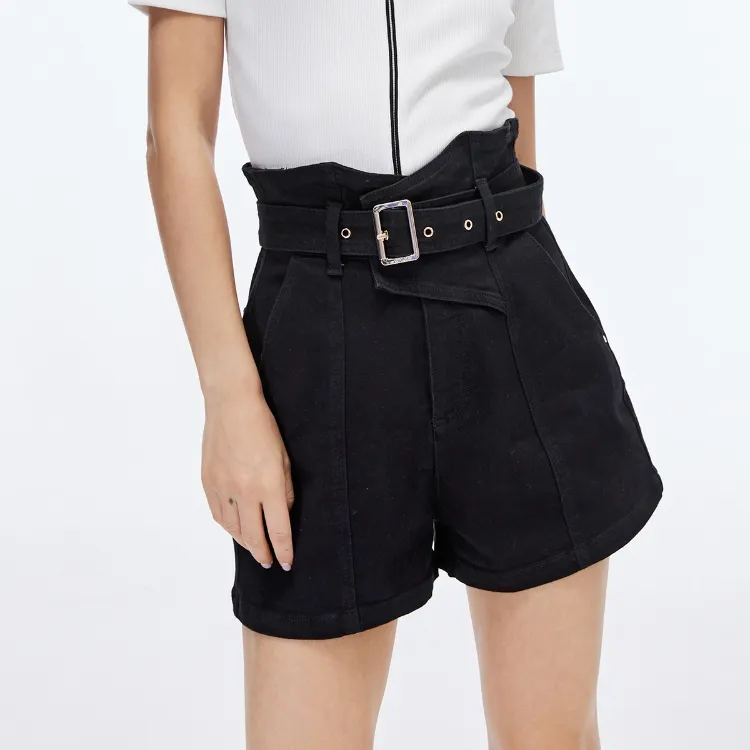 ONLY Denim Shorts Women's Black Denim-2