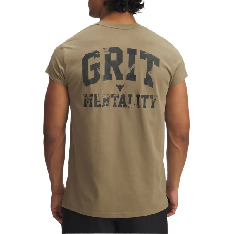 Under Armour Project Rock T Shirt Men's Brown-1