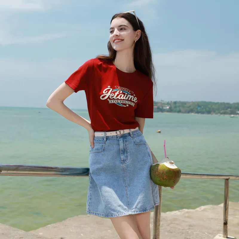 3COLOUR Casual Short Skirts Women's Lake Blue-3