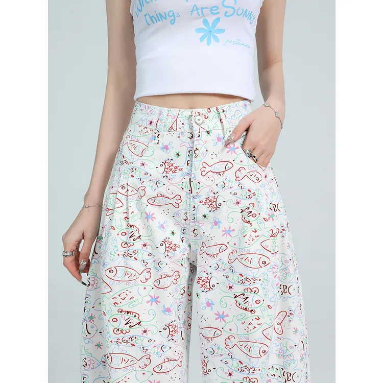XIANSINIAO Jeans Women's White-3