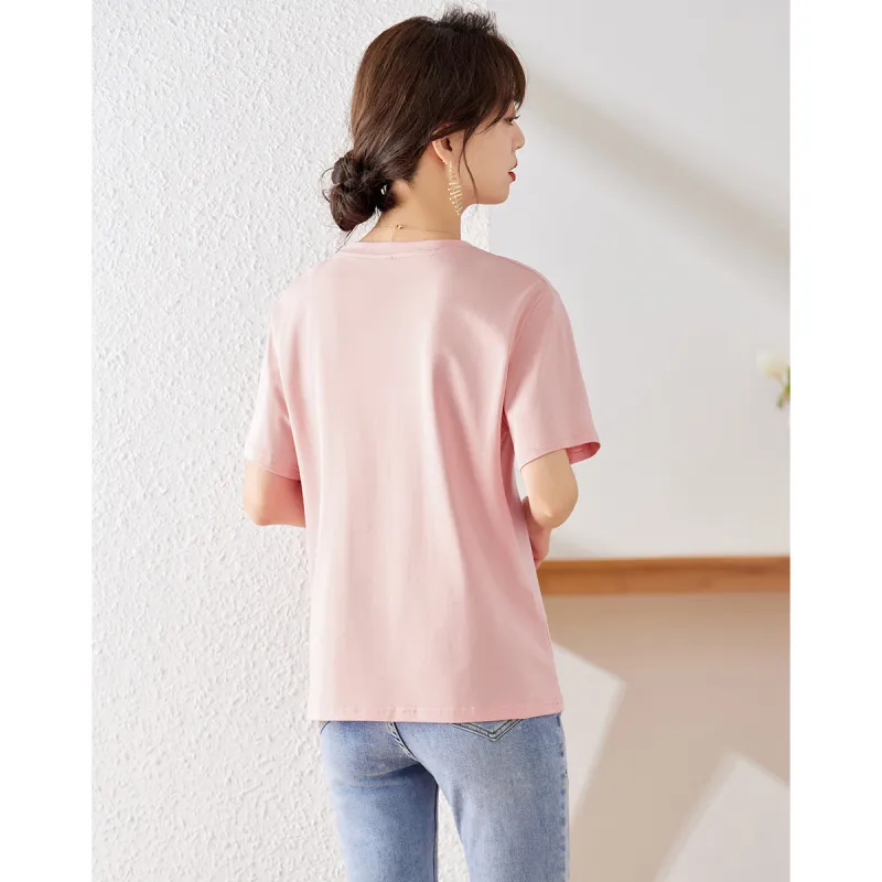 Love Elaine Summer Regular T Shirt Women's Loose Fit-0