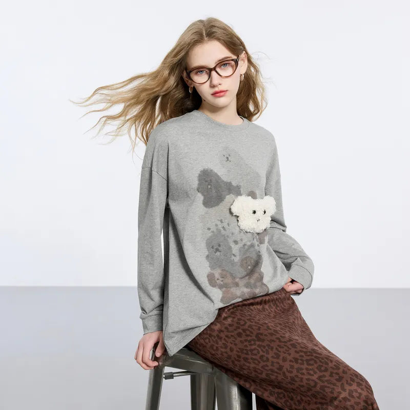 3COLOUR T Shirt Women's Stone Gray-4