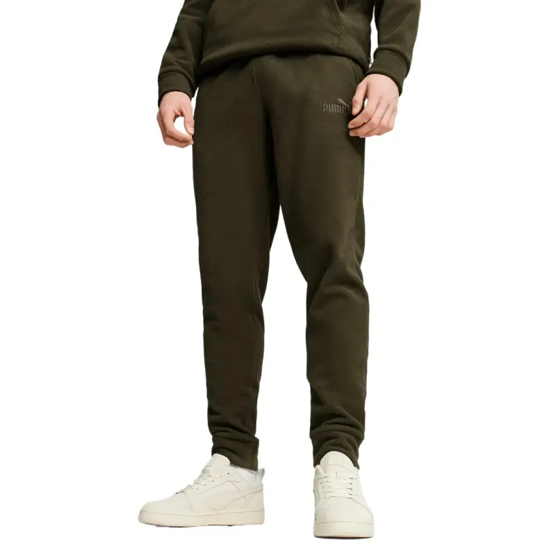 PUMA ESS ELEVATED Sweatpants WARMCELL Knitted Sports Pants Men's Dark Olive-2