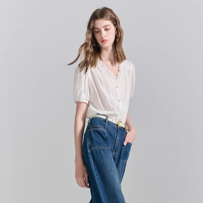 3COLOUR Shirt Women's Cloud White-6