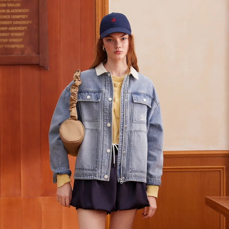 Teenie Weenie Denim Jacket Women's Light Blue-2