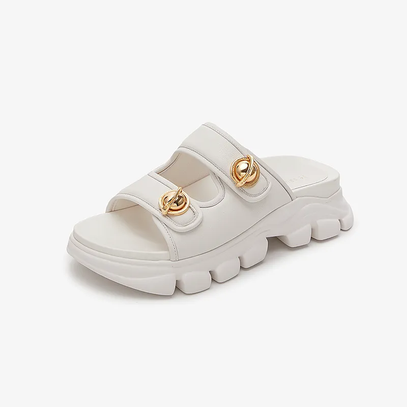 Le Saunda PU Polyurethane Slide Slippers Women's-2