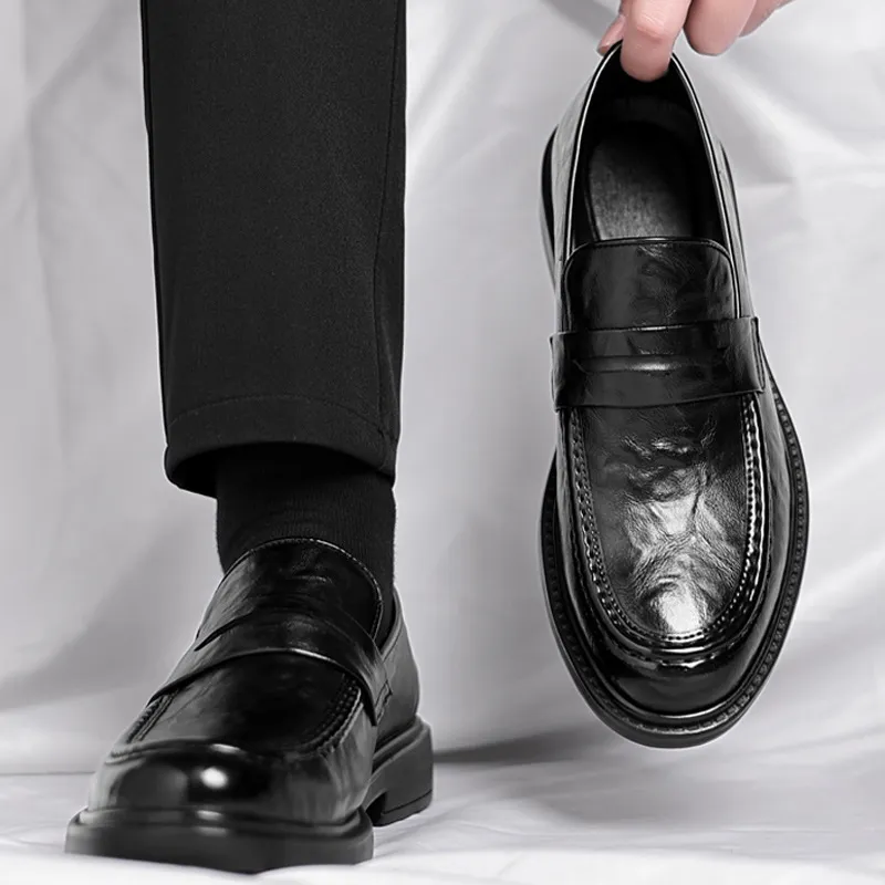 EGCHI Dress Shoes Men Low Top-3