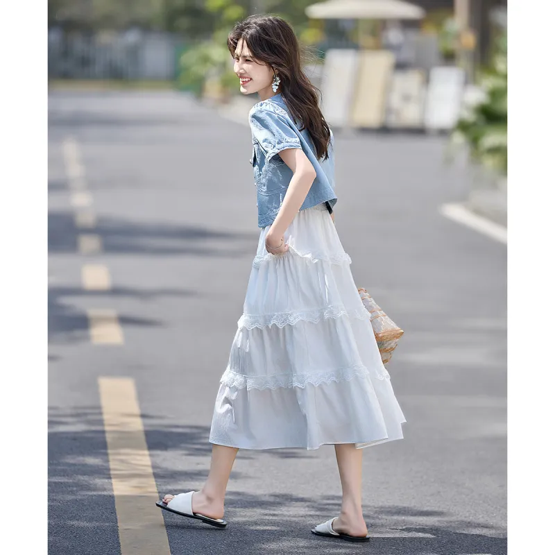 Still quiet Two Piece Skirt Sets Women's-3