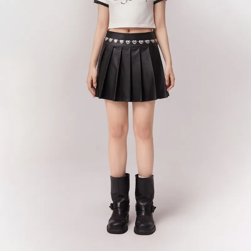 CHUU Casual Short Skirts Women's Black-3