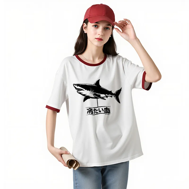 FAIRWHALE Drop Shoulder Sleeve T Shirt Women's-10