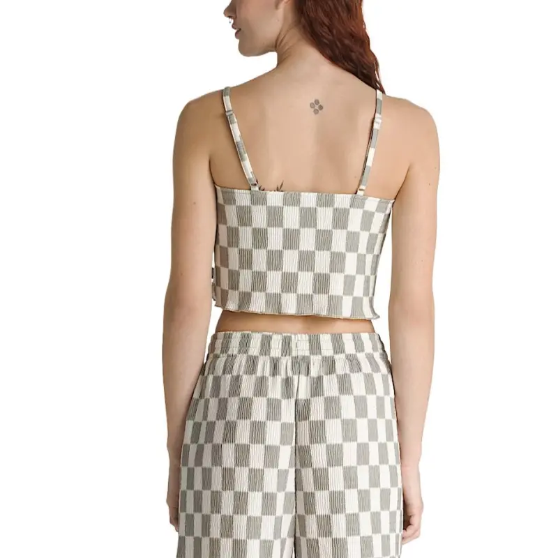 Vans Wren Checkerboard Cami Top Camisole Women's Brown-2