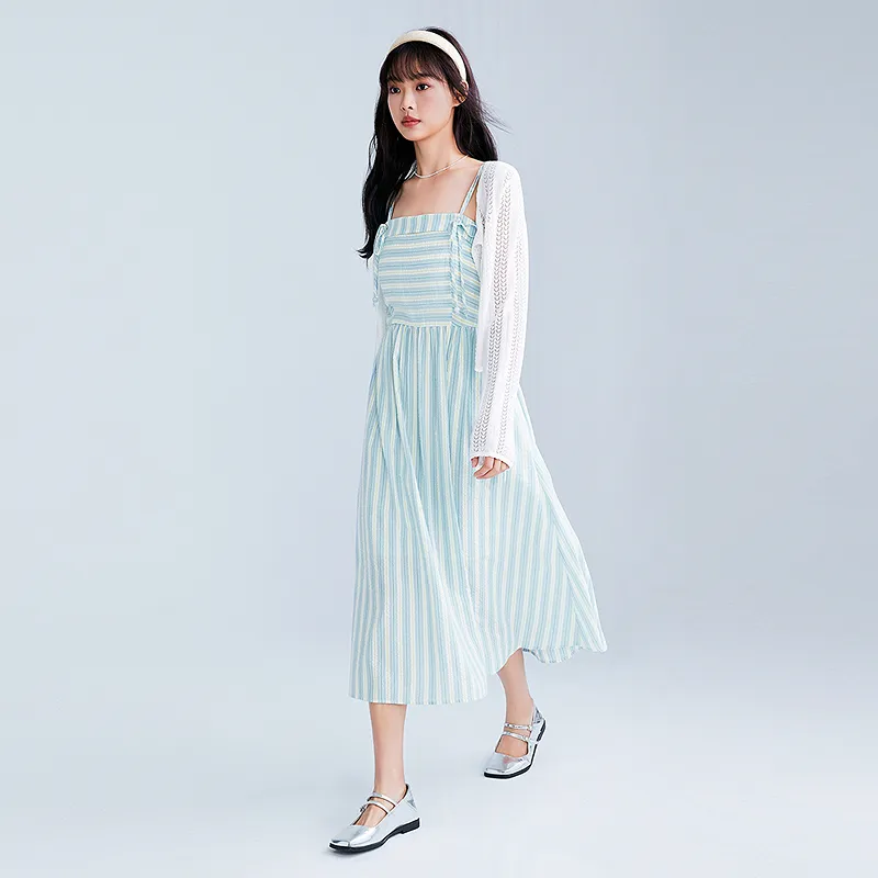LEDIN Slip Dress Women's Ice Dew Blue-4