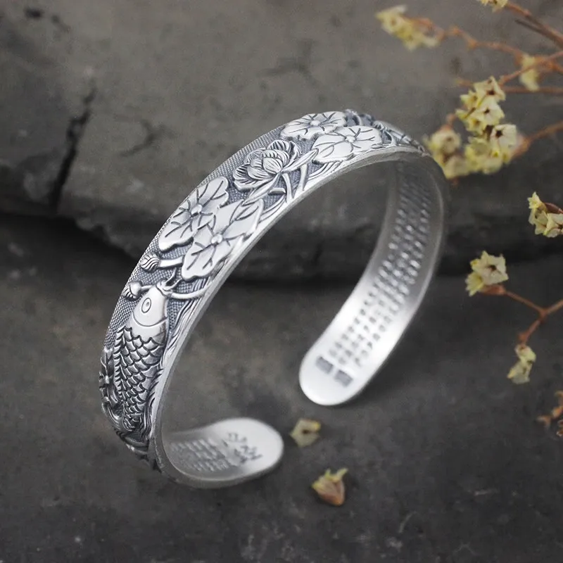 FUYUFU 999 Fine Silver Bangles Women's-2