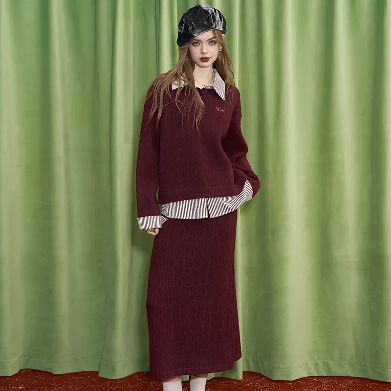 ELF SACK Two Piece Skirt Sets Women's-2