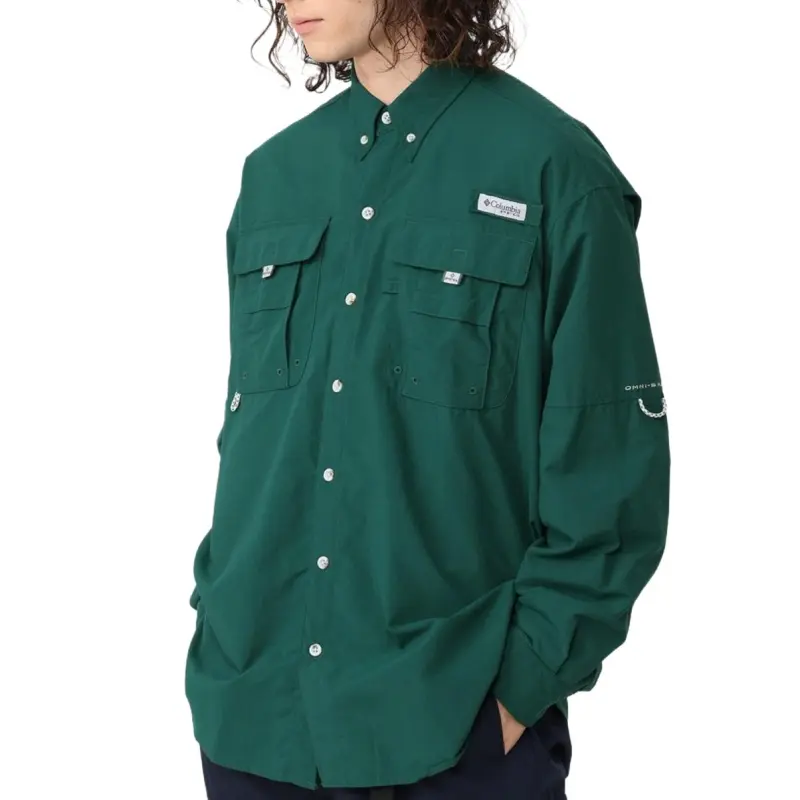 Columbia PFG Bahama 2 Shirt Men's Midnight Blue Green-4