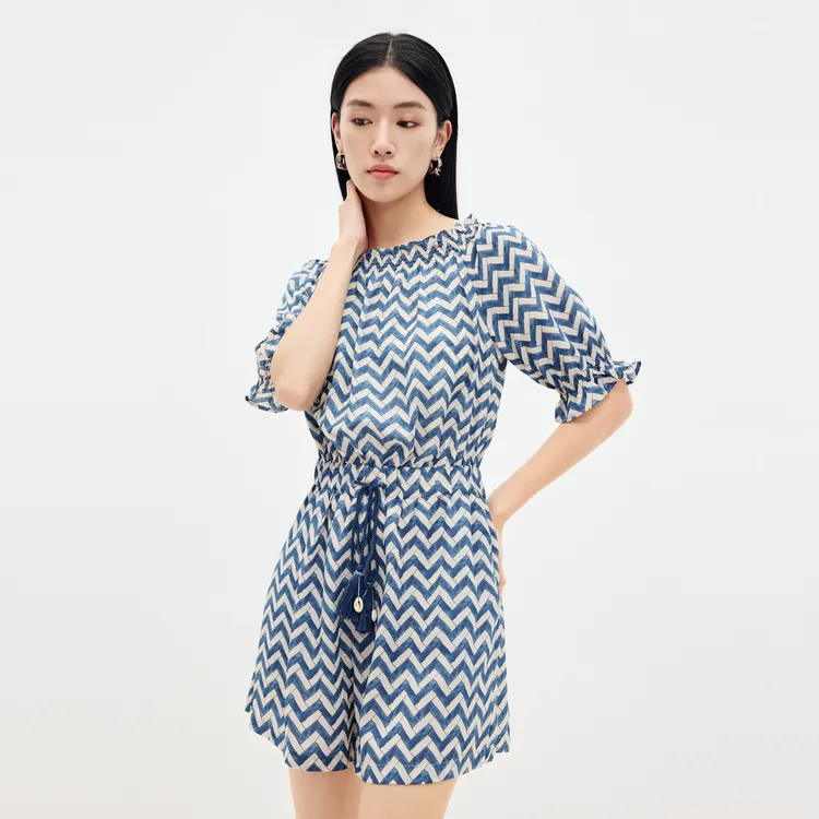 SHUIYUNJIAN Jumpsuits Women's Light Blue Floral-2
