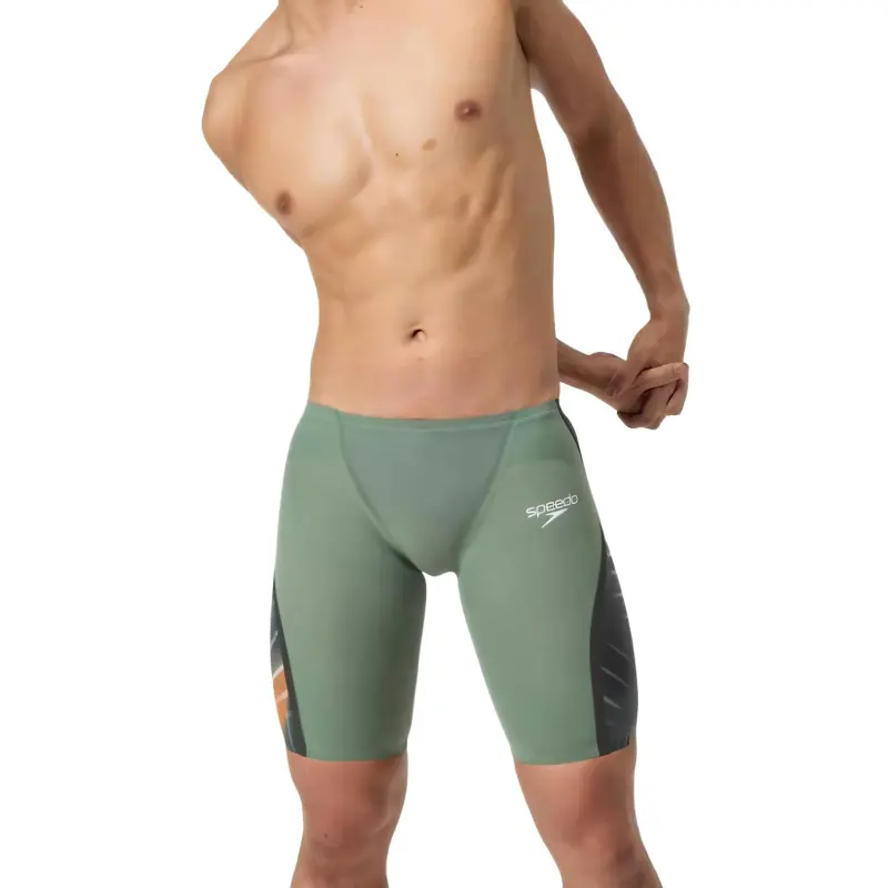 Speedo Swimming Shorts Men's Green/Orange-2