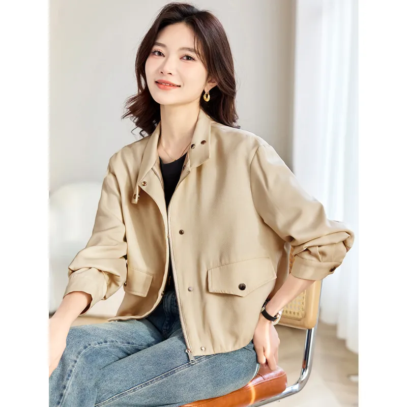 TERRE BLEUE Spring Fall Winter Jacket Loose Fit Women's-3