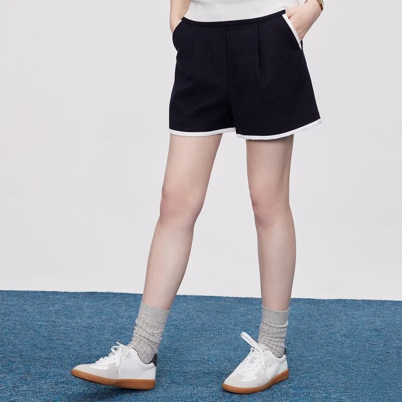 Teenie Weenie Casual Shorts Women's Navy Blue-3