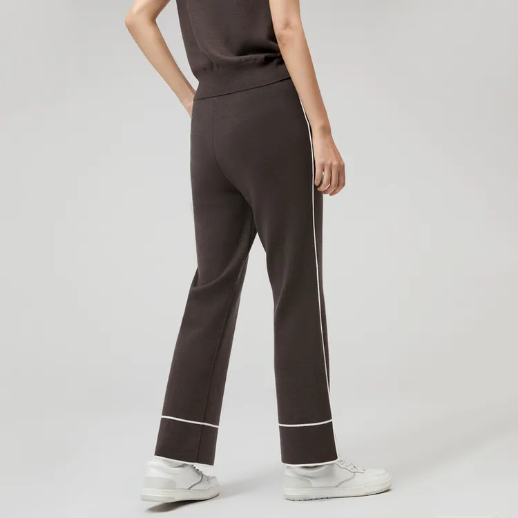 OVV FW23 Casual Pants Women's Dark Coffee-3