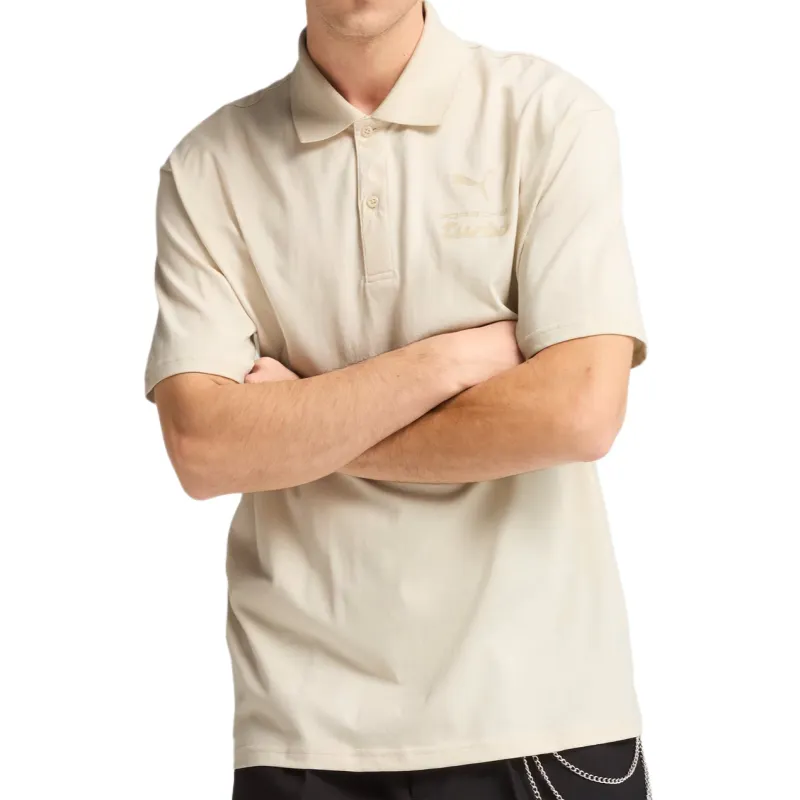 PUMA PorscheEssentials Polo Shirt Men's Ecru-2