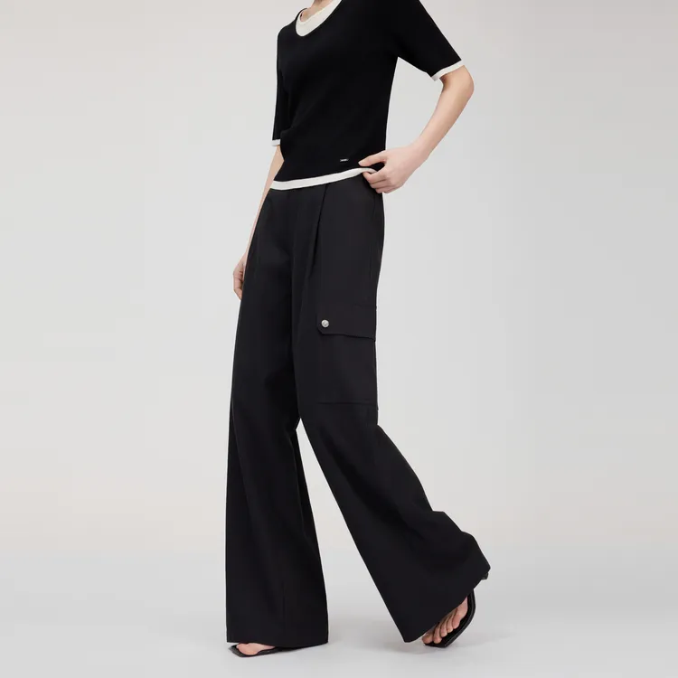 ELLE Casual Pants Women's Black-4