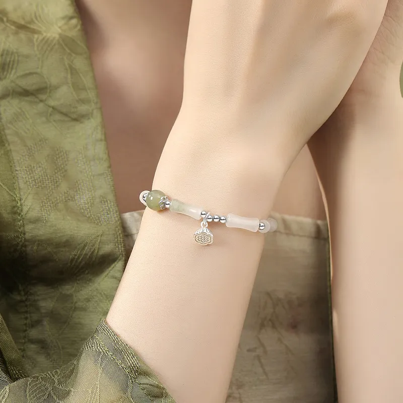 Royal Heaven's Choice Bracelets Pale Greenish White Jade Unisex-3