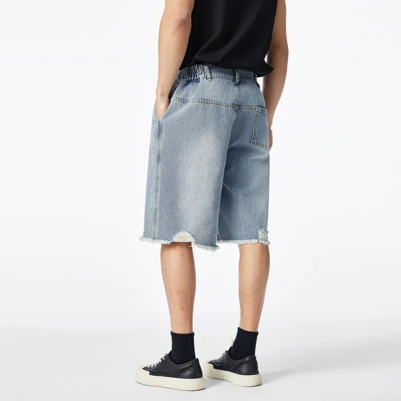 Bodydream Denim Shorts Men's Washed Blue-5