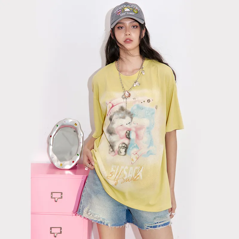 ELF SACK Denim Shorts Women's Denim Blue-5