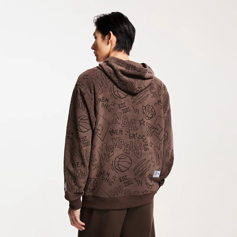 JACK JONES· x NBA Long Sleeved Sweatshirt Unisex Moss Brown-3