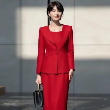 ONE SHALLOW Business Suits Women's Red